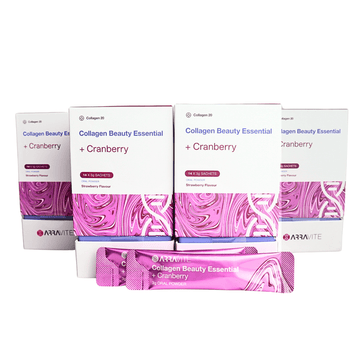 Collagen Beauty Essential + Cranberry Extract (Strawberry Flavour) - ARRAVITE