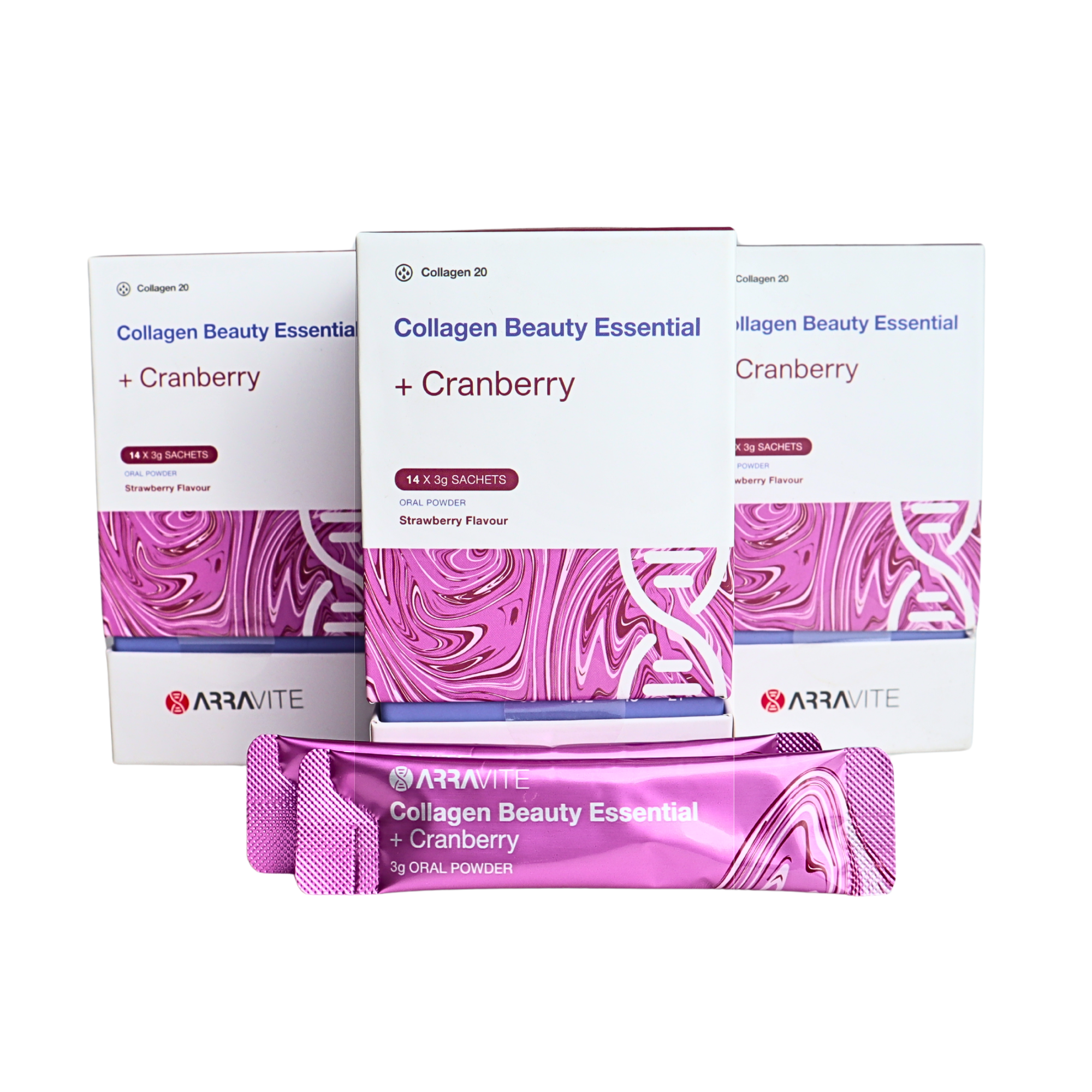 Collagen Beauty Essential + Cranberry Extract (Strawberry Flavour)