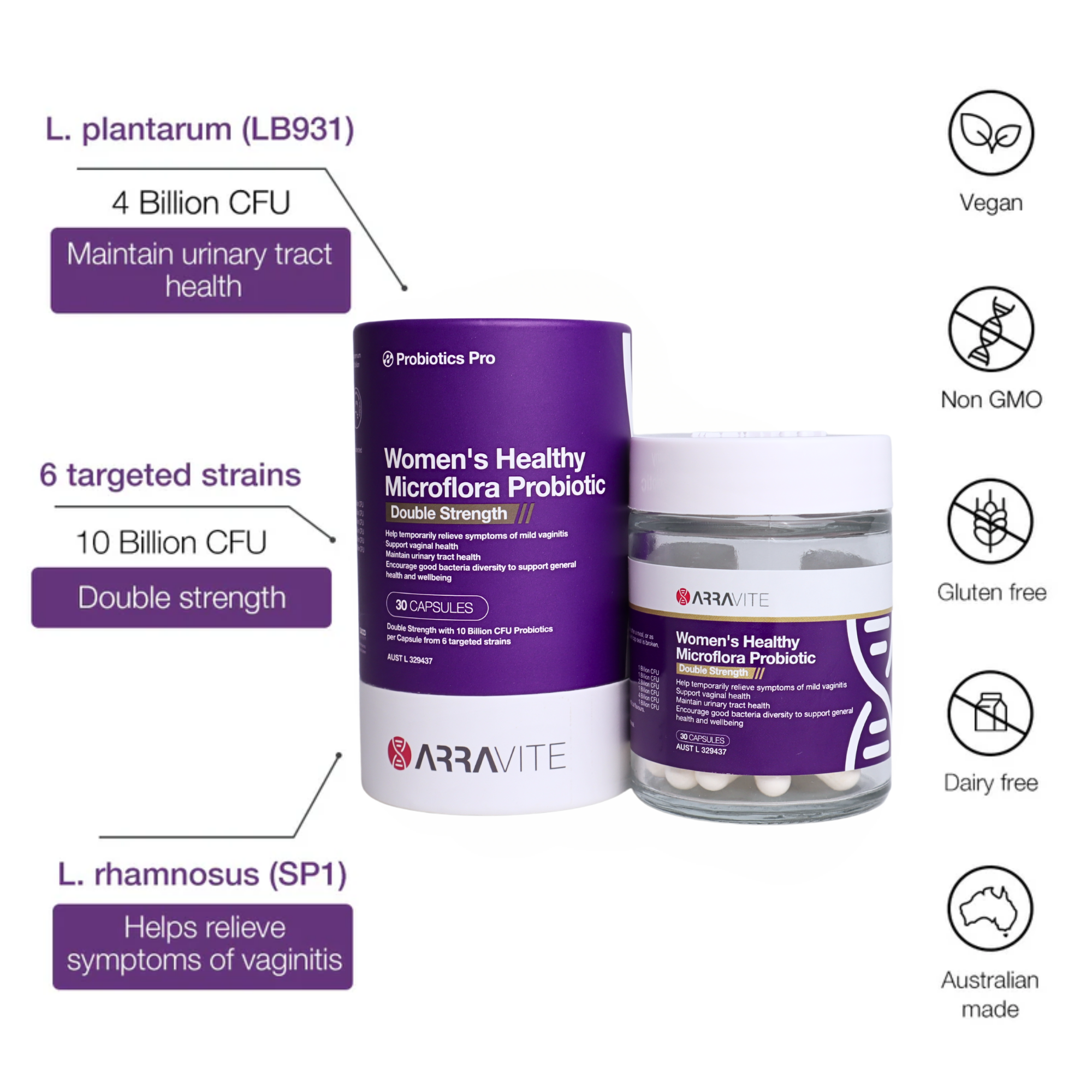 Women's Healthy Microflora Probiotics Double Strength
