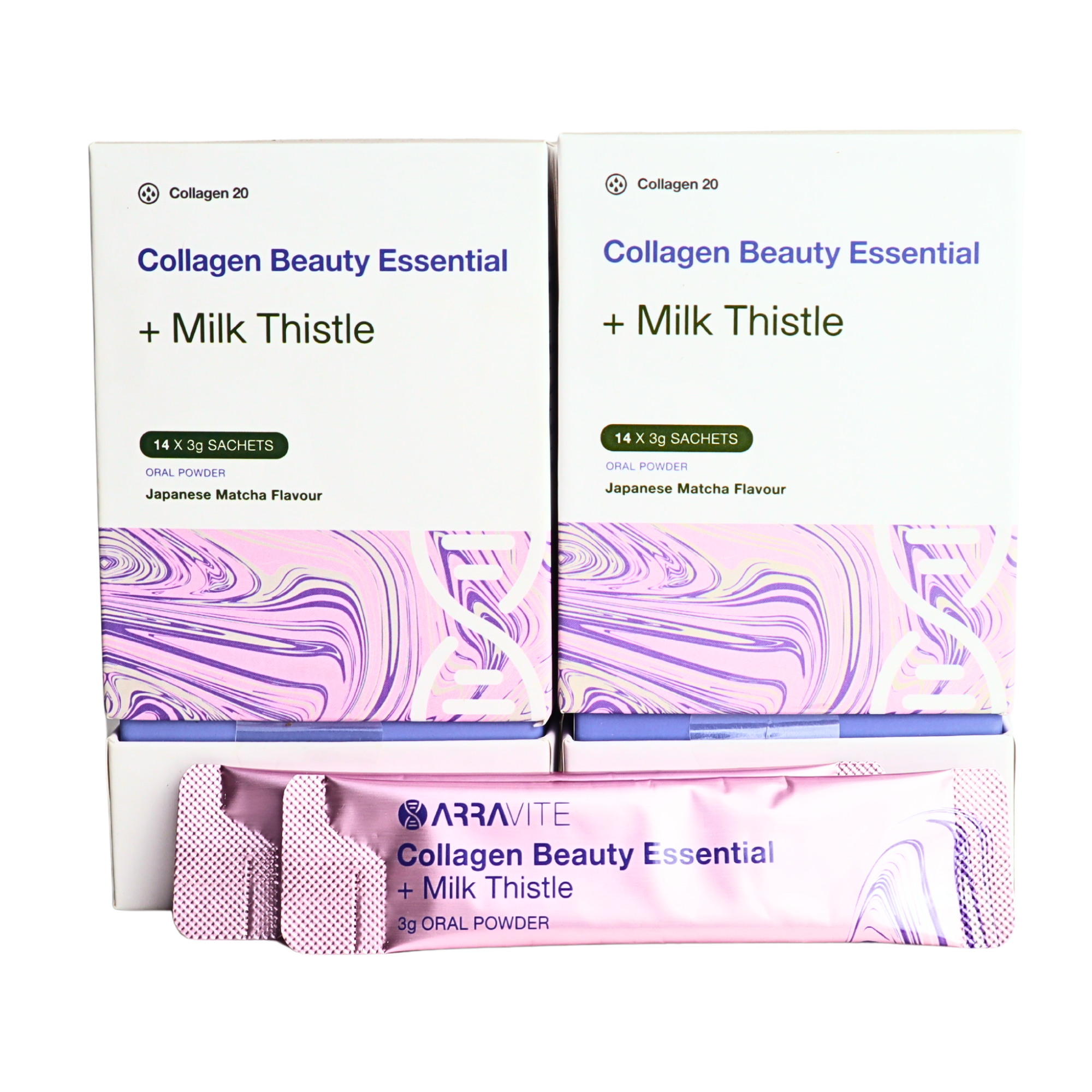 Collagen Beauty Essential + Milk Thistle Detox Support (Matcha Flavour)