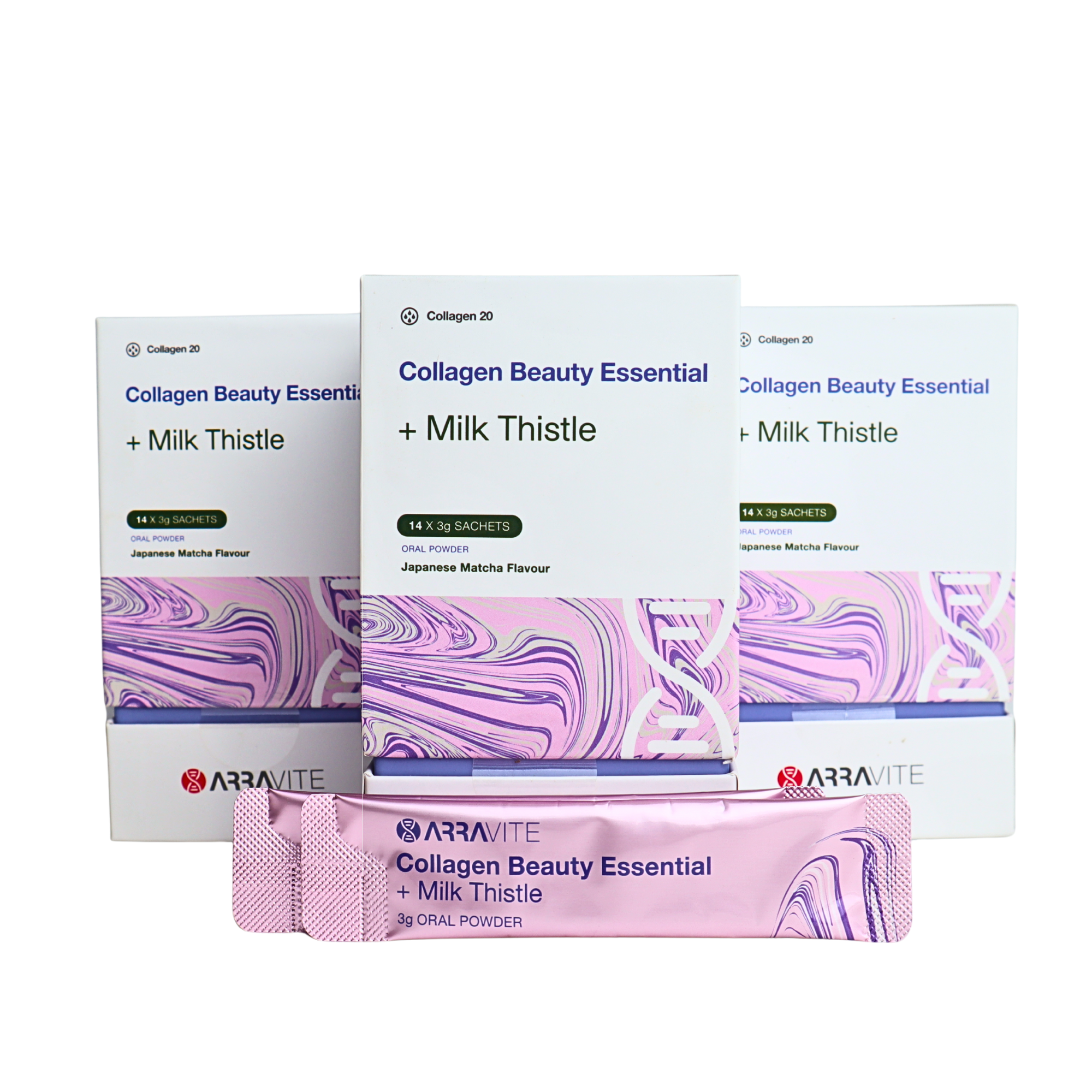 Collagen Beauty Essential + Milk Thistle Detox Support (Matcha Flavour)