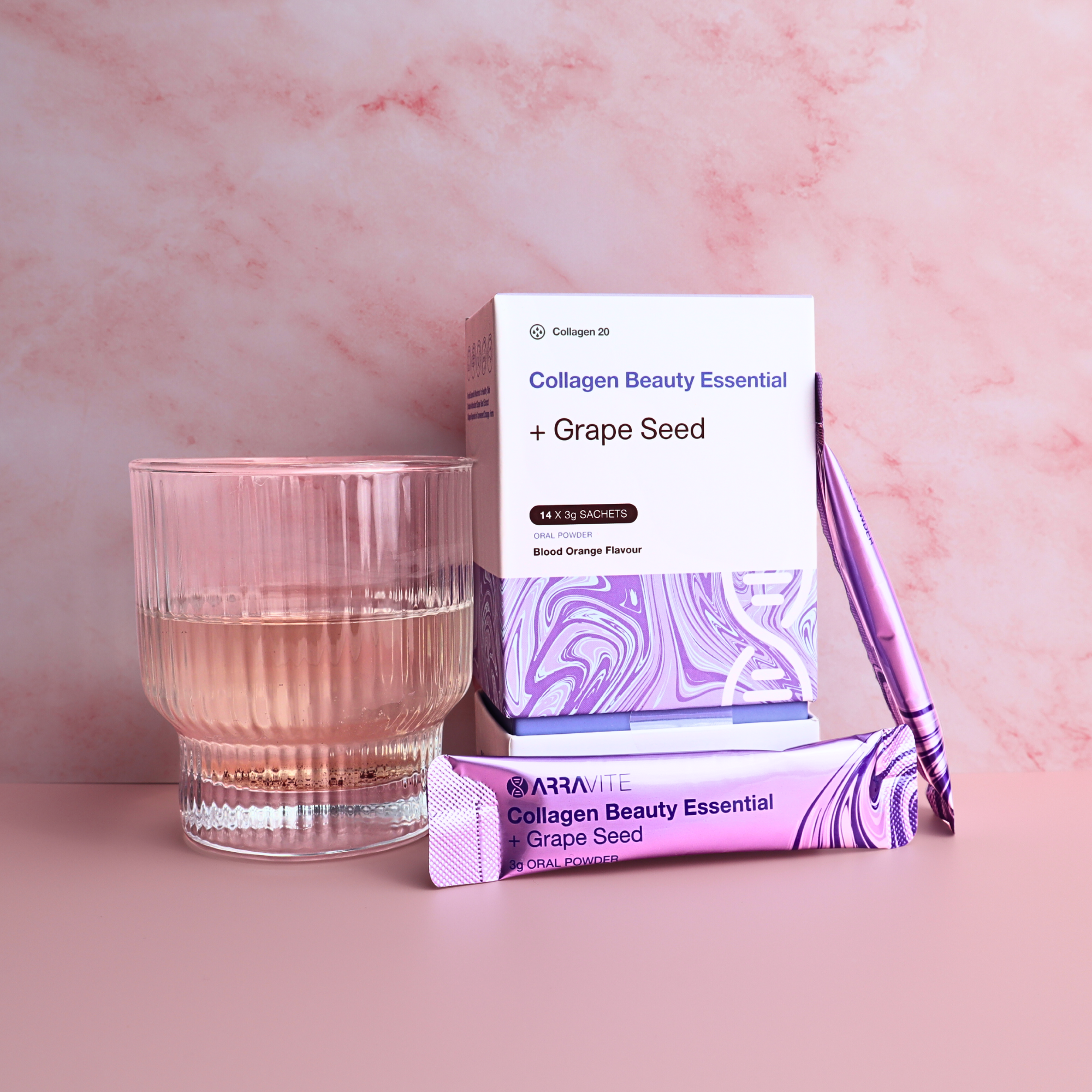 Collagen Beauty Essential + Grape Seed for Skin Firmness (Blood Orange Flavour)