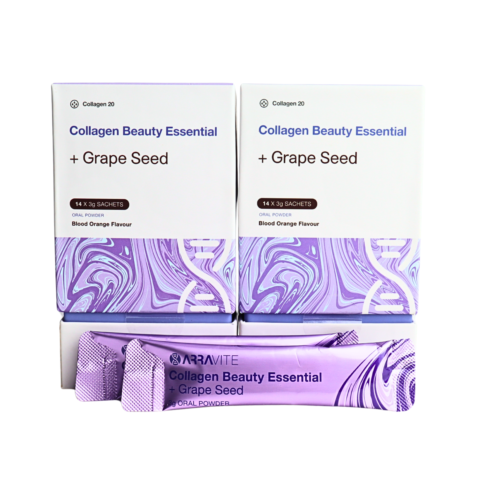 Collagen Beauty Essential + Grape Seed for Skin Firmness (Blood Orange Flavour)
