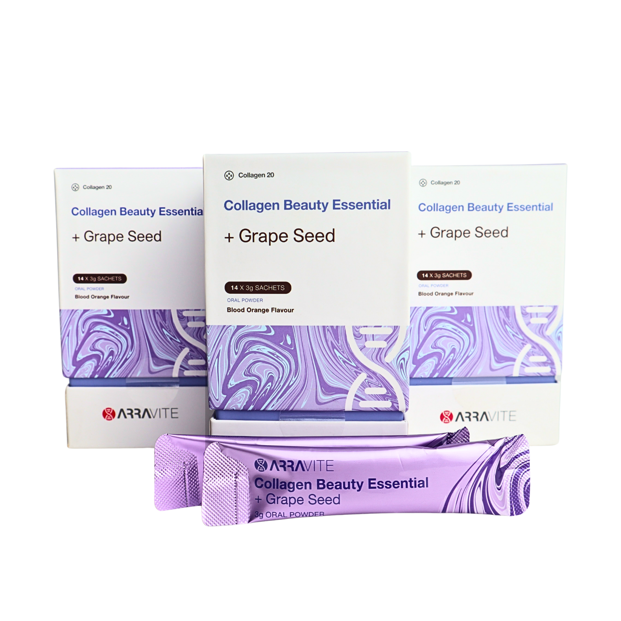 Collagen Beauty Essential + Grape Seed for Skin Firmness (Blood Orange Flavour)