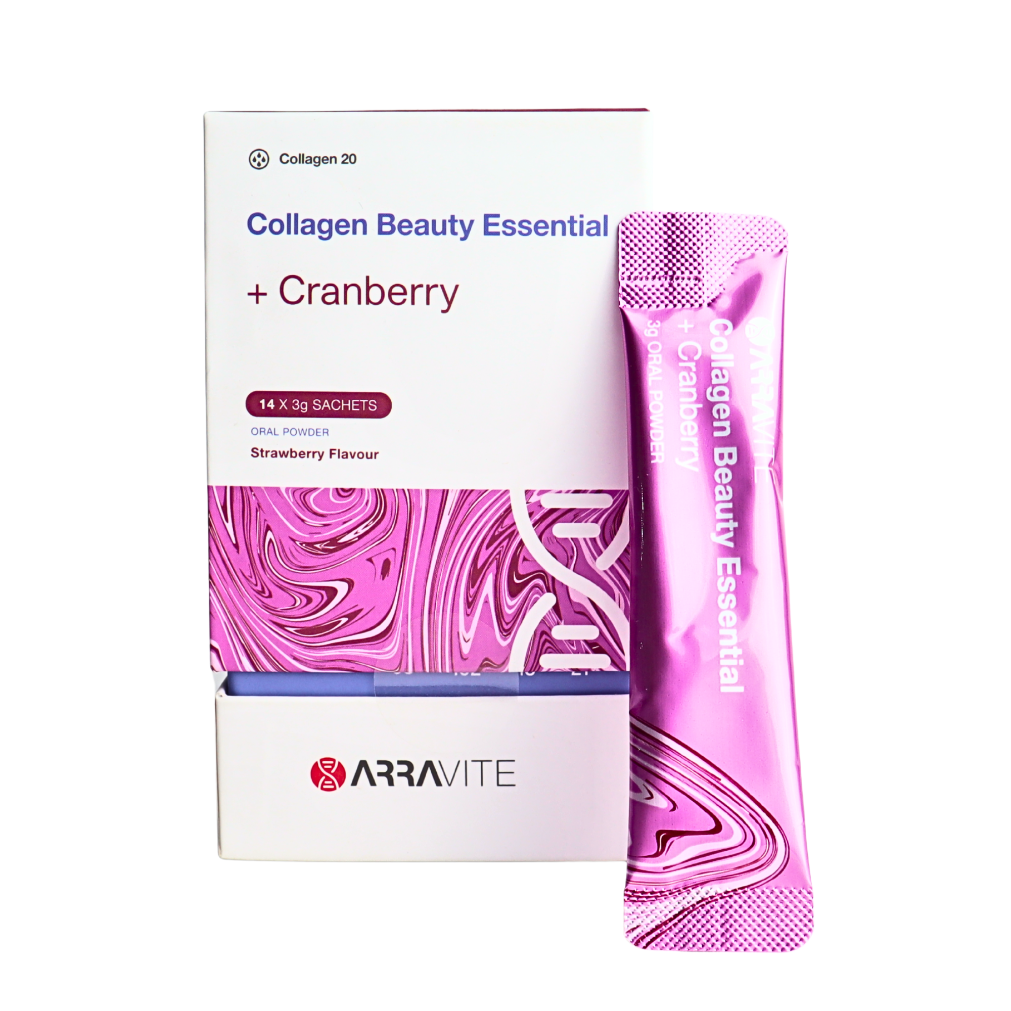 Collagen Beauty Essential + Cranberry Extract (Strawberry Flavour)