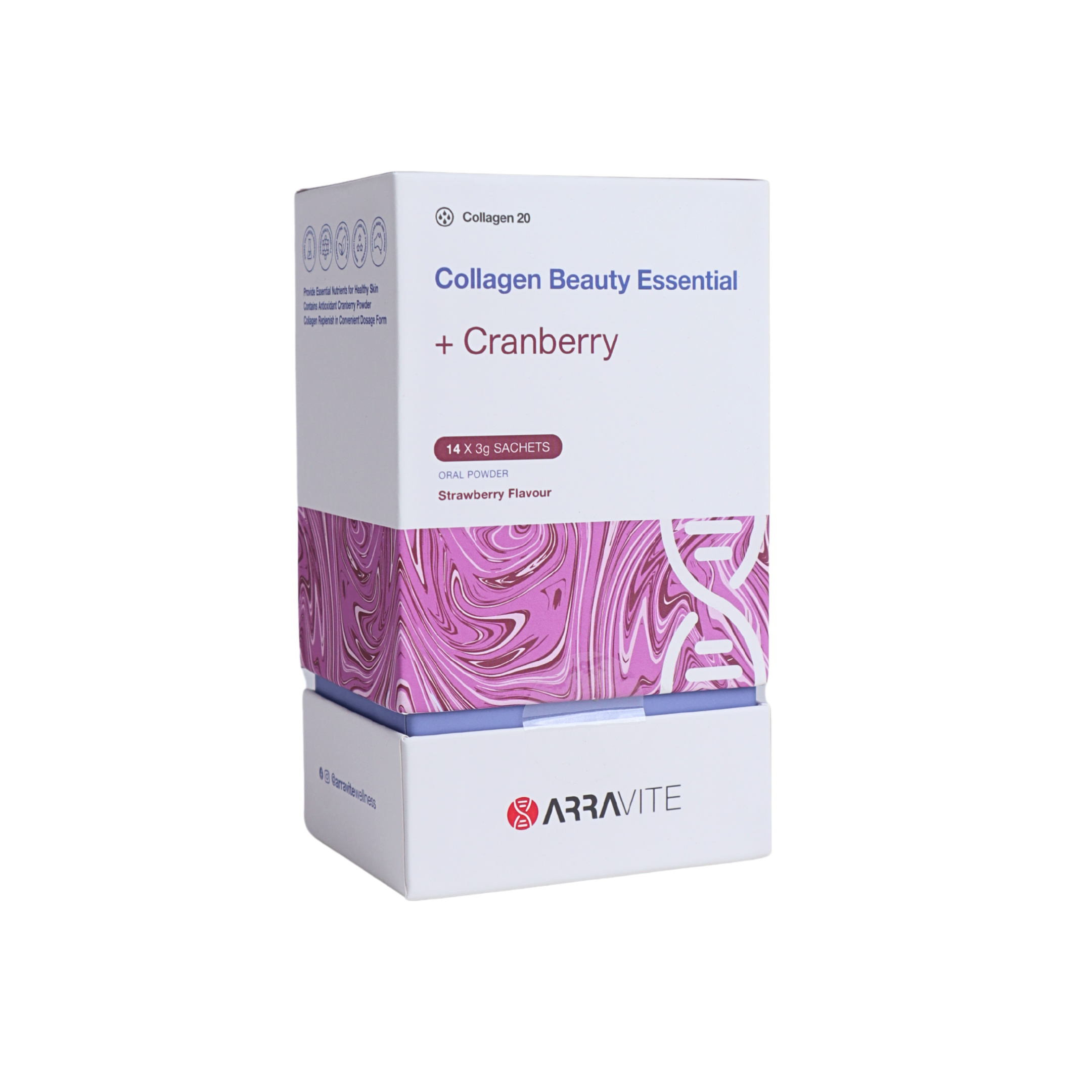 Collagen Beauty Essential + Cranberry (Strawberry Flavour)