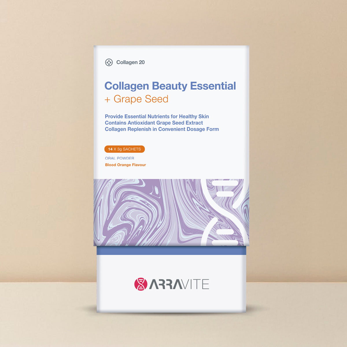 Collagen Beauty Essential + Grape Seed for Skin Firmness (Blood Orange Flavour)
