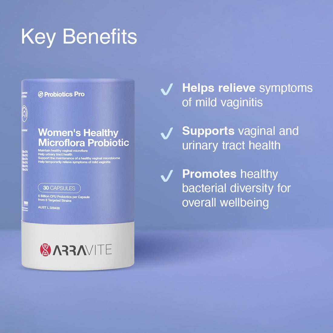 Women's Healthy Microflora Probiotic - ARRAVITE