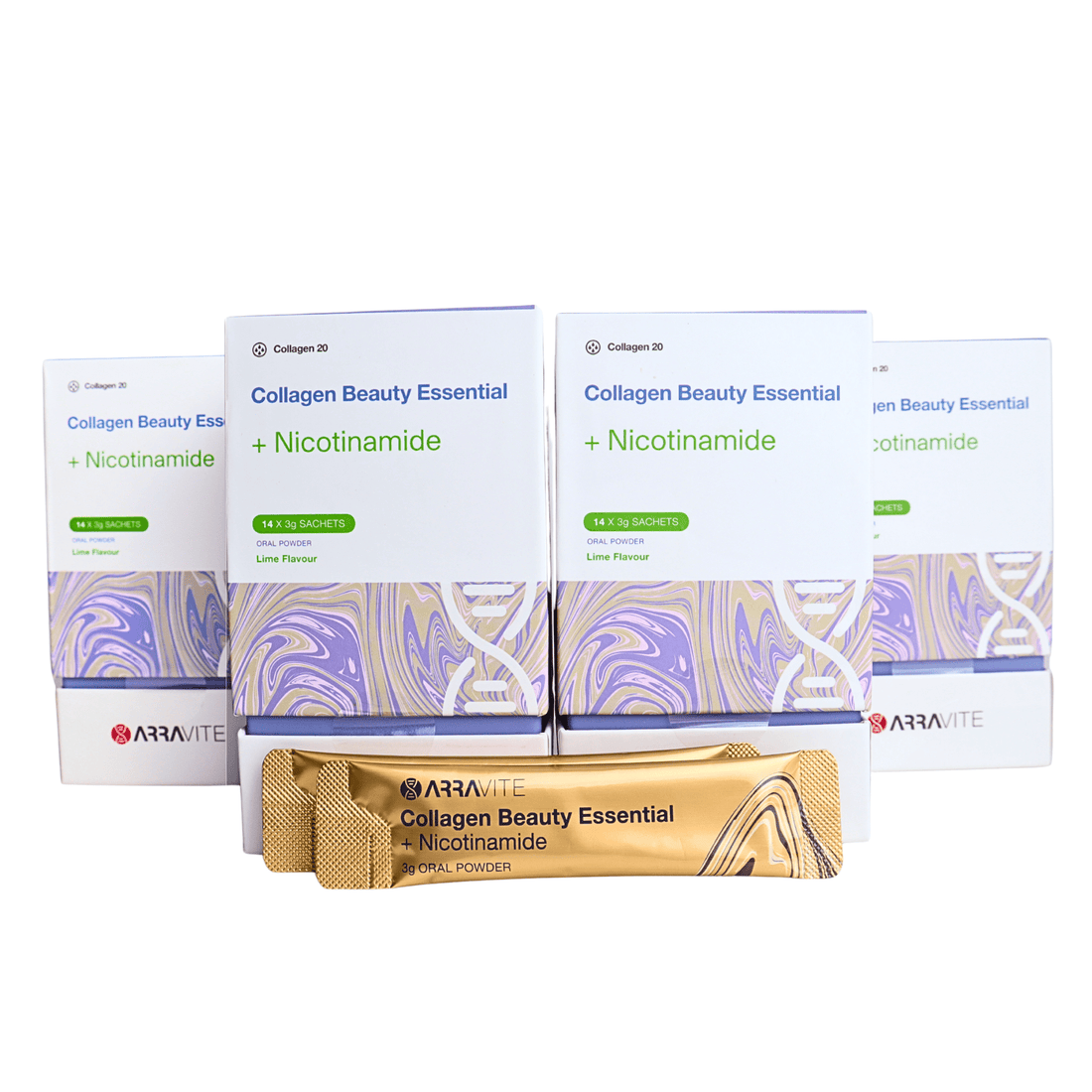 Collagen Beauty Essential + Nicotinamide for Radiant Skin (Lime Flavour) - ARRAVITE