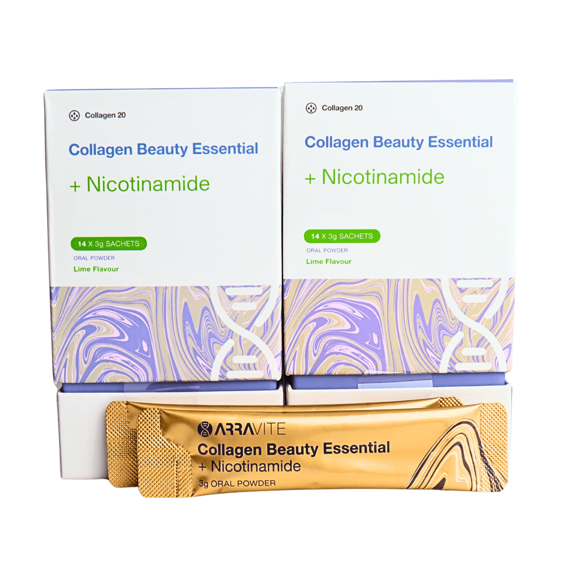 Collagen Beauty Essential + Nicotinamide for Radiant Skin (Lime Flavour) - ARRAVITE