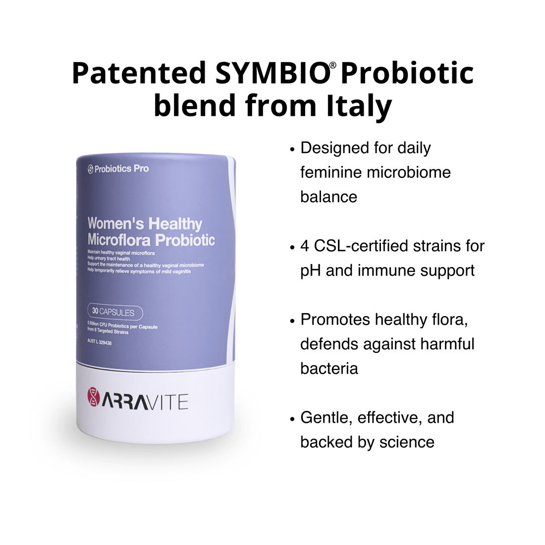 Women's Healthy Microflora Probiotic - ARRAVITE